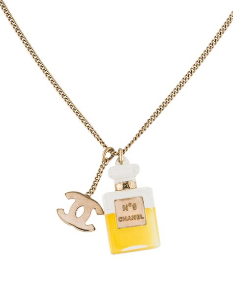 chanel necklace perfume bottle|Chanel no 5 bottle necklace.